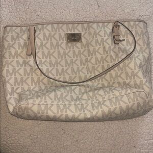Michael Kors Large Beige Monogram Tote